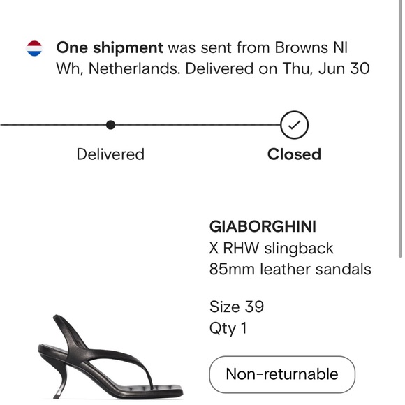Giaborghini x RHW slingback 85mm leather sandal - Picture 6 of 6